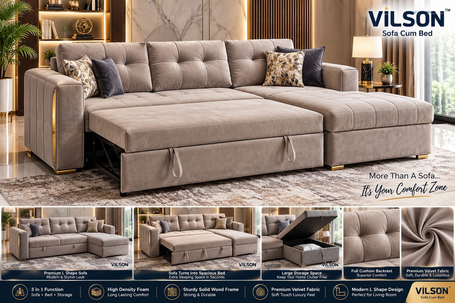 Vilson L Shape Sofa